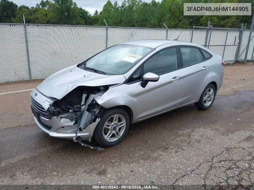 2017 Ford Fiesta Se VIN: 3FADP4BJ6HM144905 Lot: 40318243