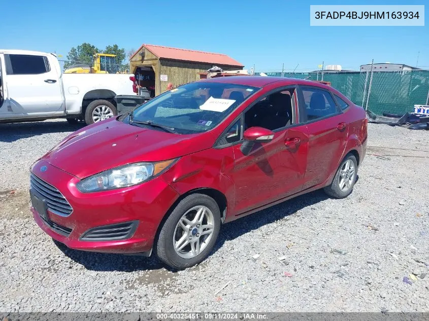 2017 Ford Fiesta Se VIN: 3FADP4BJ9HM163934 Lot: 40325451