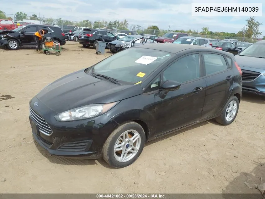 2017 Ford Fiesta Se VIN: 3FADP4EJ6HM140039 Lot: 40421062