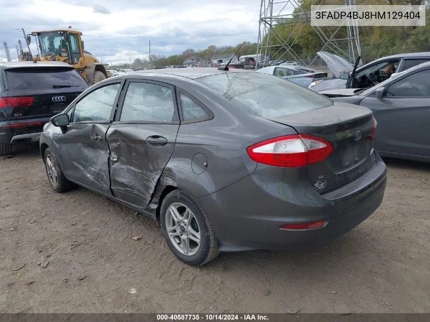 2017 Ford Fiesta Se VIN: 3FADP4BJ8HM129404 Lot: 40587735