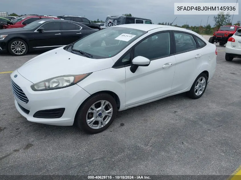 2017 Ford Fiesta Se VIN: 3FADP4BJ0HM145936 Lot: 40629715