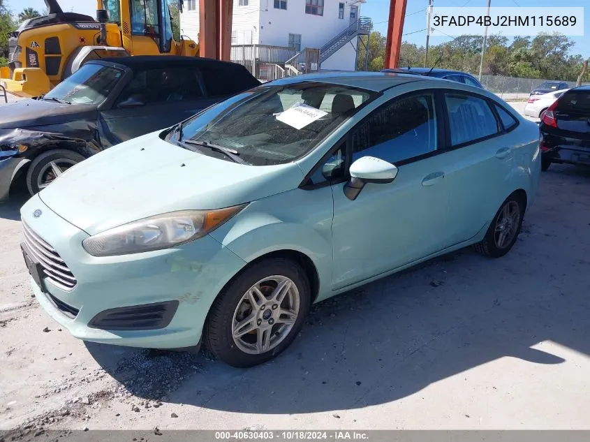 2017 Ford Fiesta Se VIN: 3FADP4BJ2HM115689 Lot: 40630403