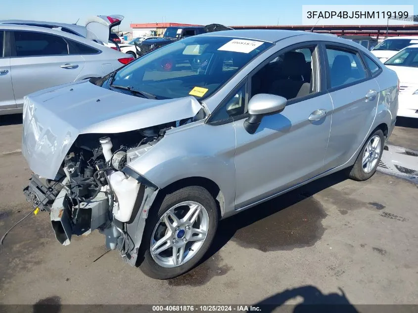 2017 Ford Fiesta Se VIN: 3FADP4BJ5HM119199 Lot: 40681876