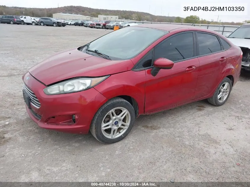 2017 Ford Fiesta Se VIN: 3FADP4BJ2HM103350 Lot: 40744238