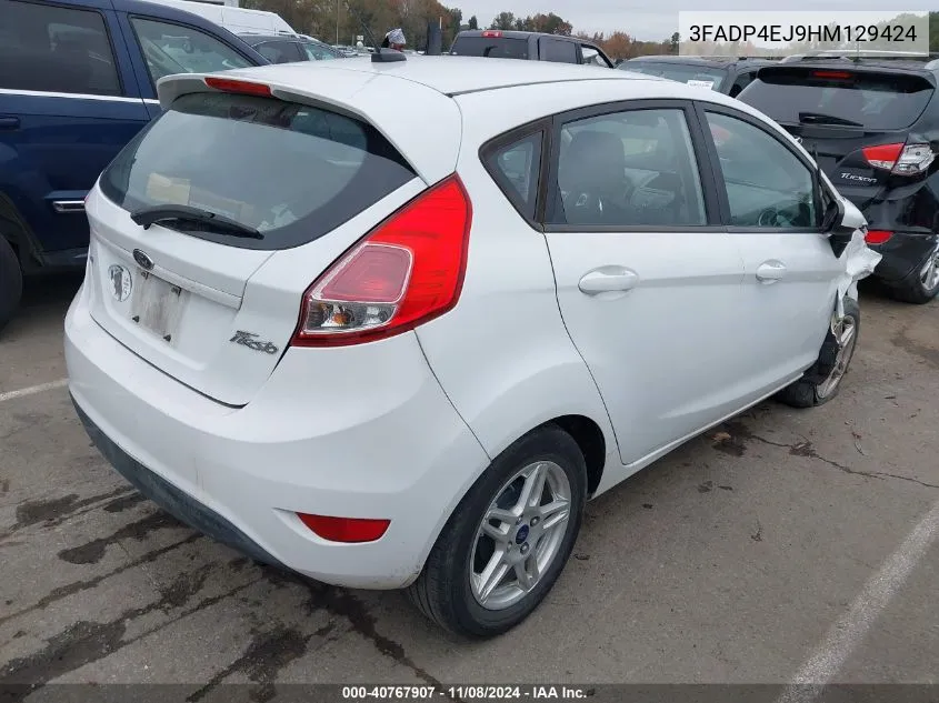 2017 Ford Fiesta Se VIN: 3FADP4EJ9HM129424 Lot: 40767907