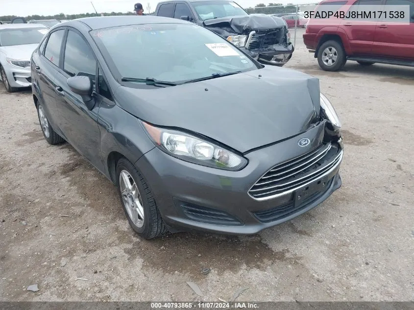 2017 Ford Fiesta Se VIN: 3FADP4BJ8HM171538 Lot: 40793865