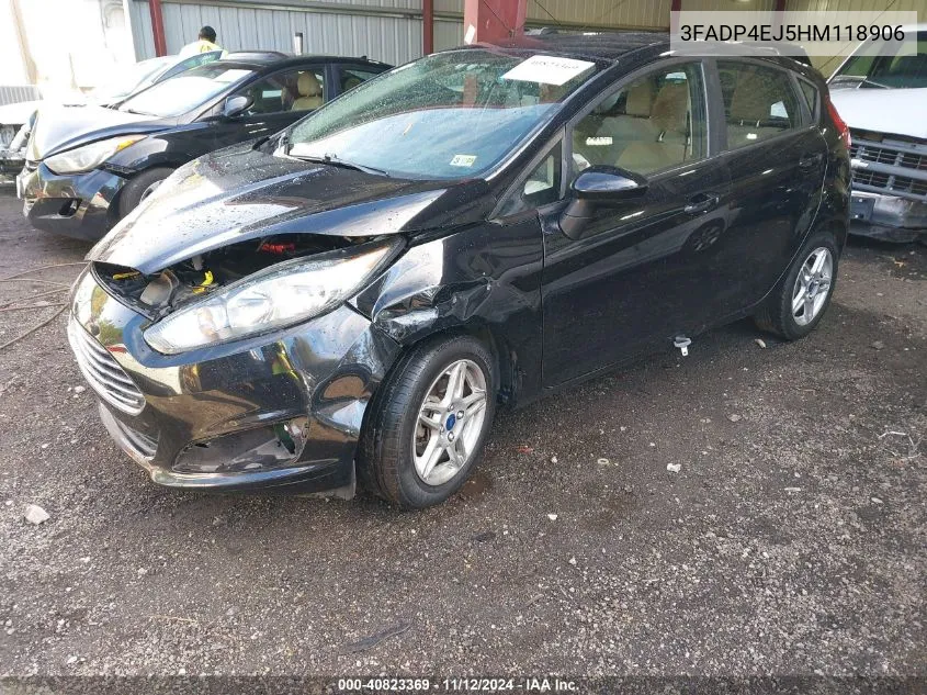 2017 Ford Fiesta Se VIN: 3FADP4EJ5HM118906 Lot: 40823369