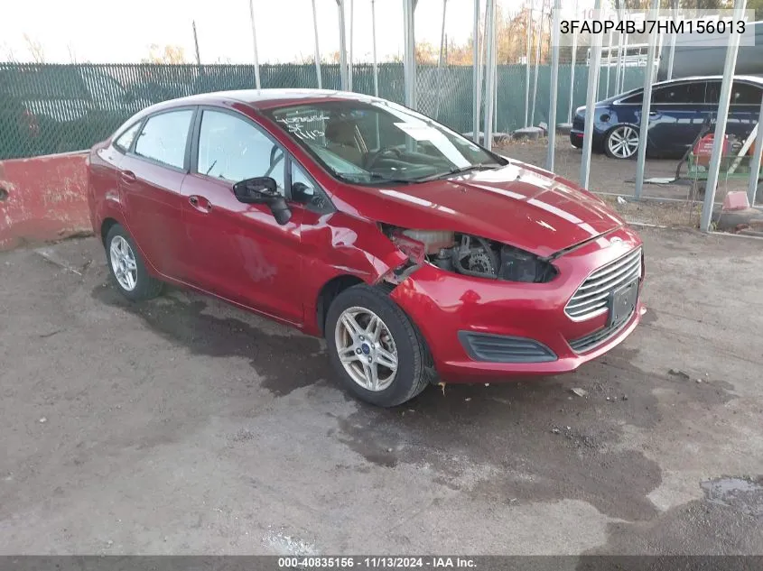 2017 Ford Fiesta Se VIN: 3FADP4BJ7HM156013 Lot: 40835156