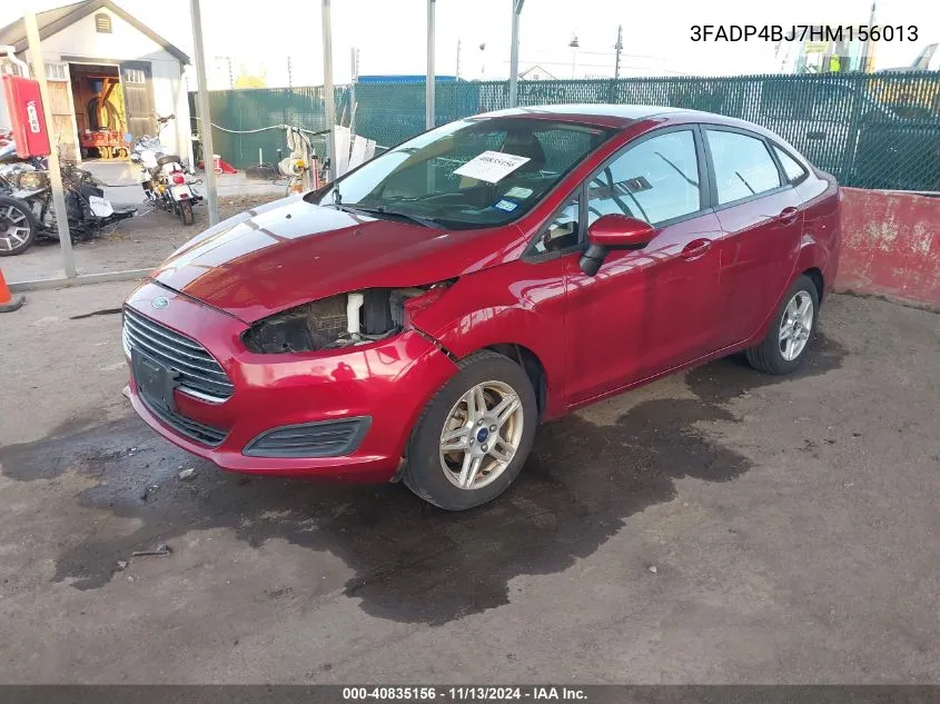 2017 Ford Fiesta Se VIN: 3FADP4BJ7HM156013 Lot: 40835156