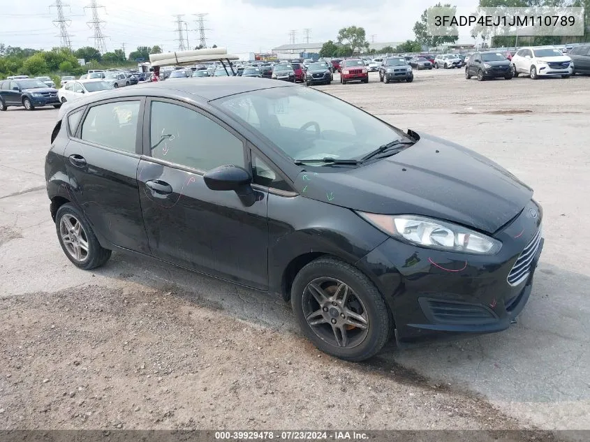 2018 Ford Fiesta Se VIN: 3FADP4EJ1JM110789 Lot: 39929478