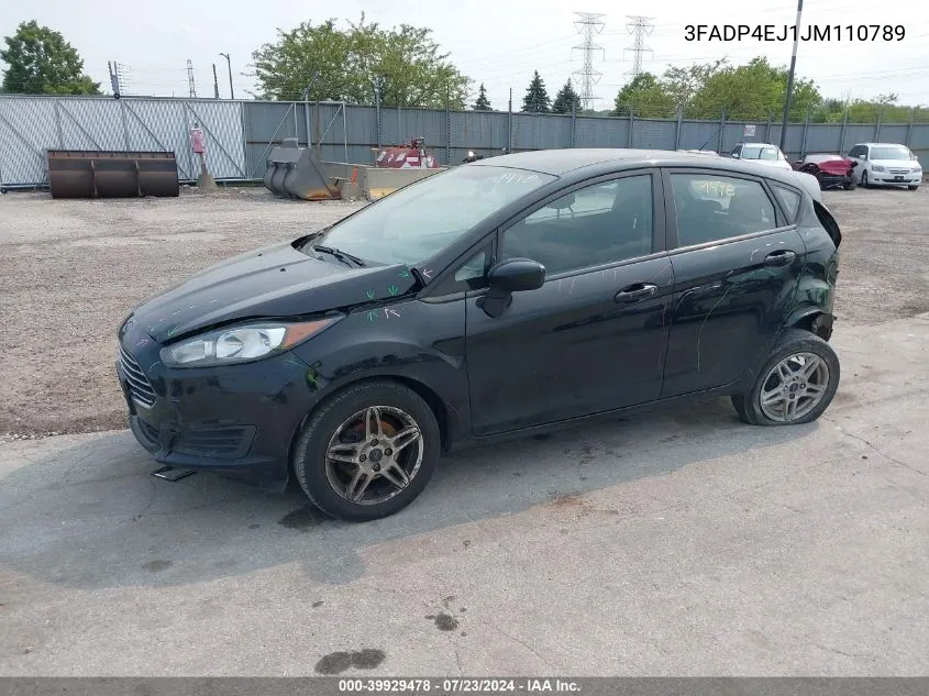 2018 Ford Fiesta Se VIN: 3FADP4EJ1JM110789 Lot: 39929478