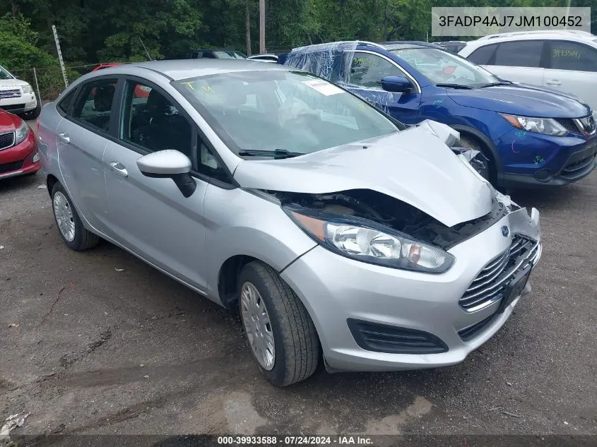 3FADP4AJ7JM100452 2018 Ford Fiesta S