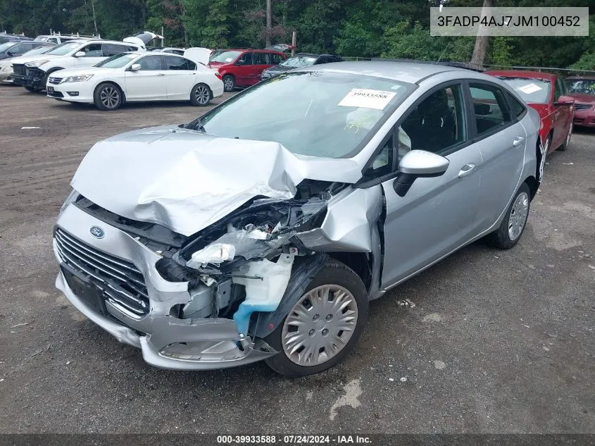 3FADP4AJ7JM100452 2018 Ford Fiesta S