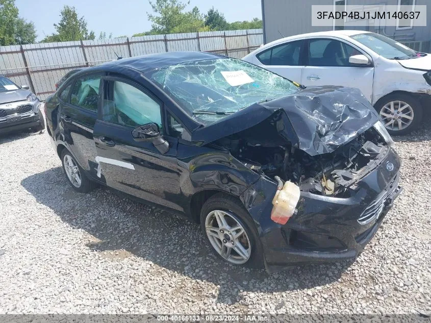 2018 Ford Fiesta Se VIN: 3FADP4BJ1JM140637 Lot: 40166133