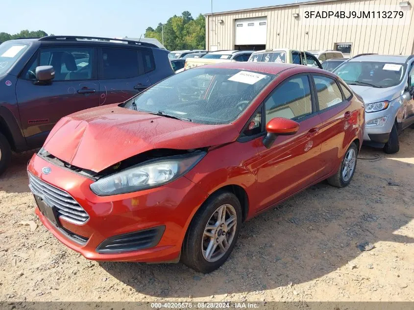 2018 Ford Fiesta Se VIN: 3FADP4BJ9JM113279 Lot: 40205578