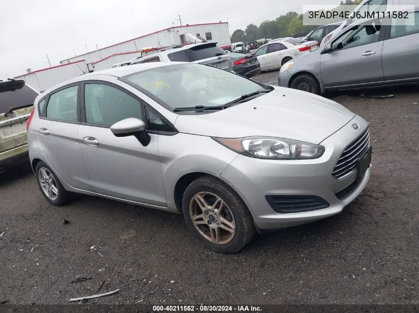 2018 Ford Fiesta Se VIN: 3FADP4EJ6JM111582 Lot: 40211562