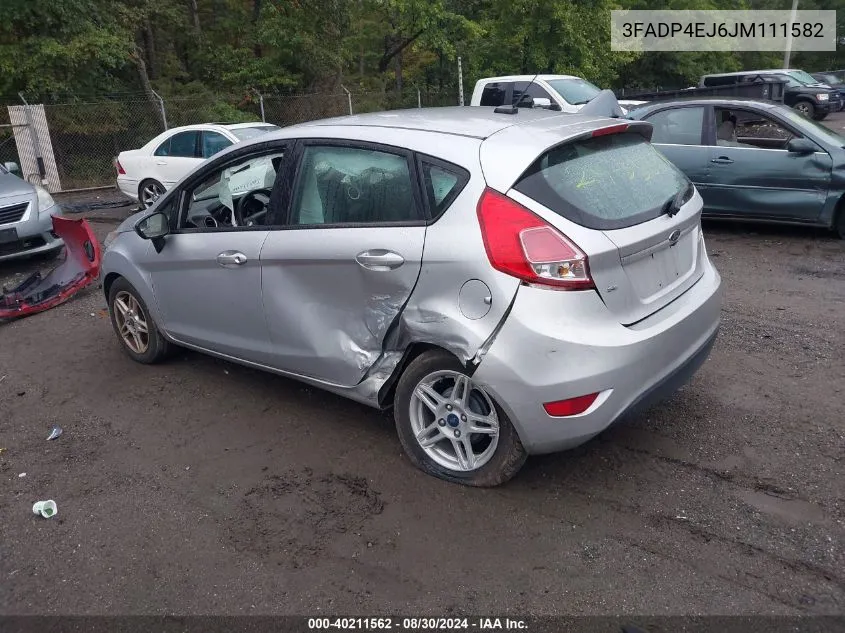 3FADP4EJ6JM111582 2018 Ford Fiesta Se