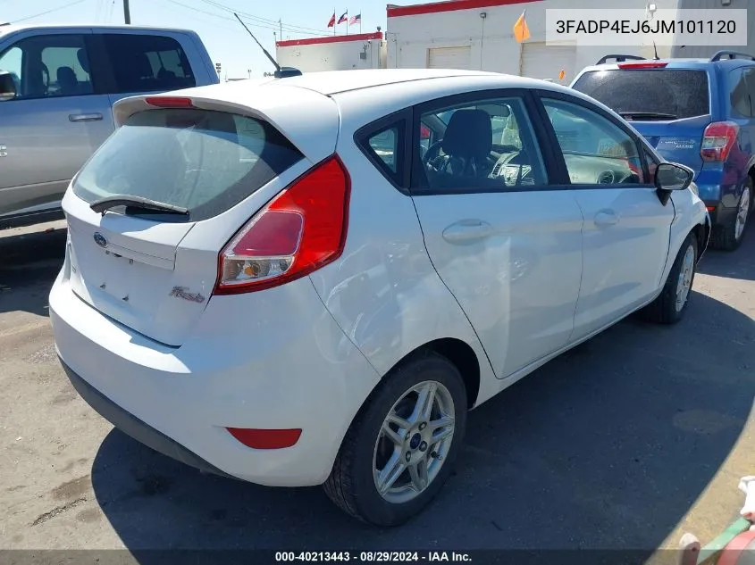 2018 Ford Fiesta Se VIN: 3FADP4EJ6JM101120 Lot: 40213443