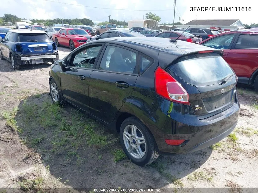 2018 Ford Fiesta Se VIN: 3FADP4EJ8JM111616 Lot: 40228682