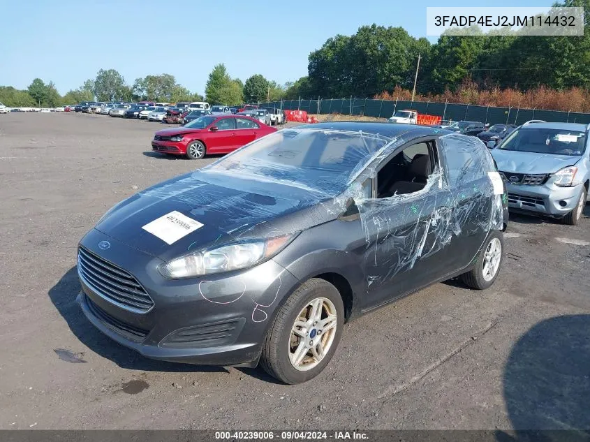 2018 Ford Fiesta Se VIN: 3FADP4EJ2JM114432 Lot: 40239006