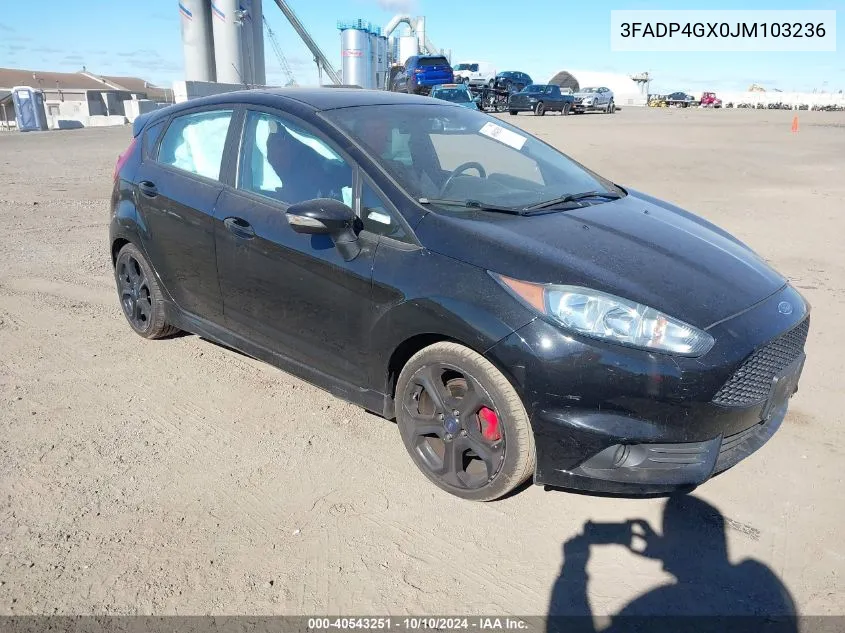 2018 Ford Fiesta St VIN: 3FADP4GX0JM103236 Lot: 40543251