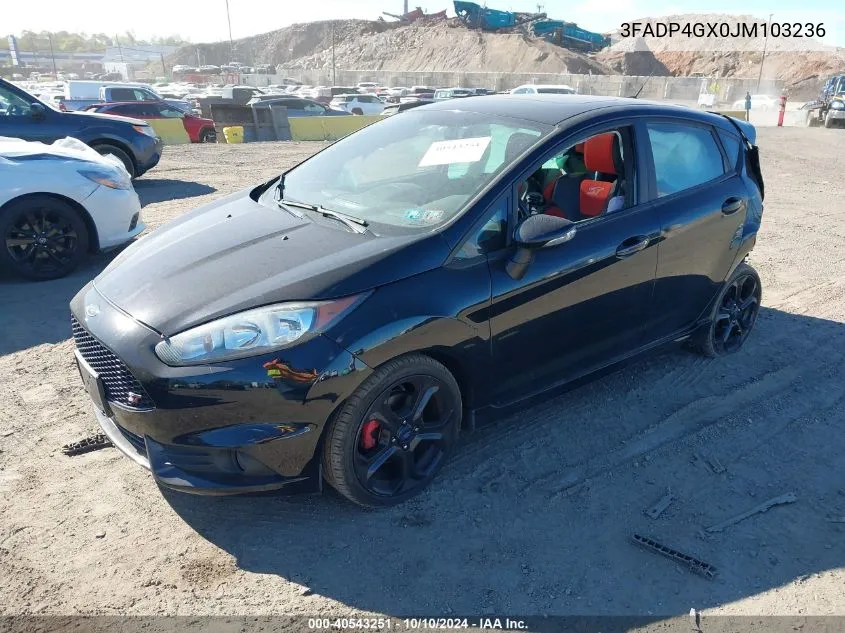 2018 Ford Fiesta St VIN: 3FADP4GX0JM103236 Lot: 40543251