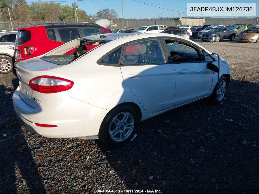 2018 Ford Fiesta Se VIN: 3FADP4BJXJM126736 Lot: 40564613