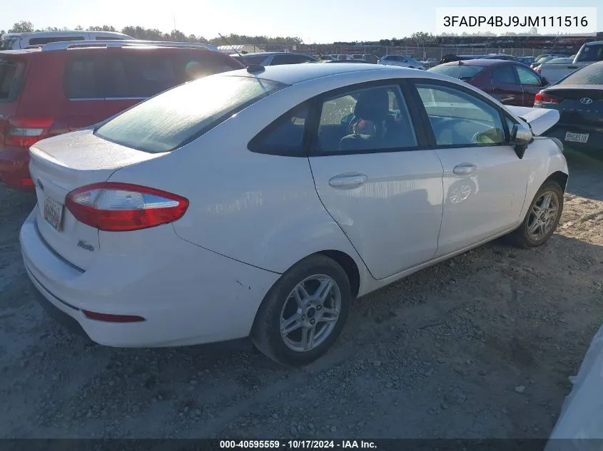 2018 Ford Fiesta Se VIN: 3FADP4BJ9JM111516 Lot: 40595559