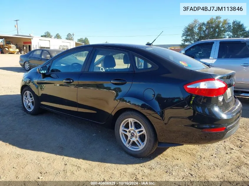 2018 Ford Fiesta Se VIN: 3FADP4BJ7JM113846 Lot: 40606929