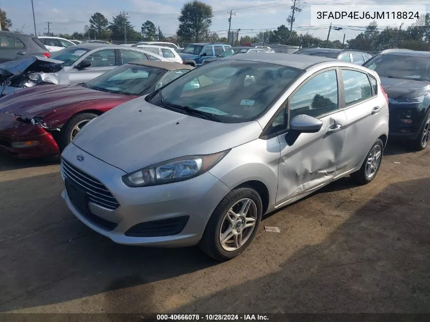 2018 Ford Fiesta Se VIN: 3FADP4EJ6JM118824 Lot: 40666078