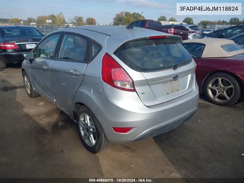 2018 Ford Fiesta Se VIN: 3FADP4EJ6JM118824 Lot: 40666078