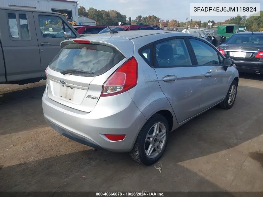 2018 Ford Fiesta Se VIN: 3FADP4EJ6JM118824 Lot: 40666078