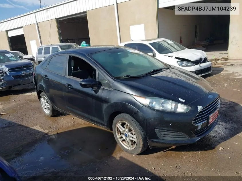 2018 Ford Fiesta Se VIN: 3FADP4BJ7JM104239 Lot: 40712192