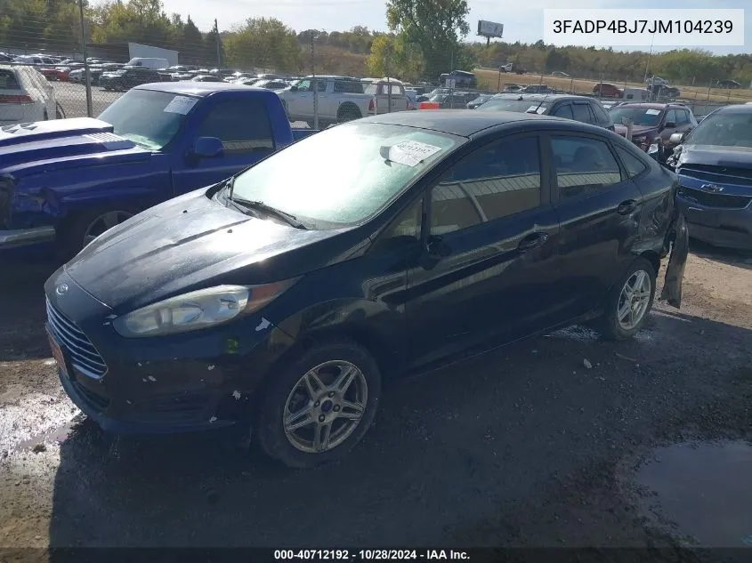 2018 Ford Fiesta Se VIN: 3FADP4BJ7JM104239 Lot: 40712192