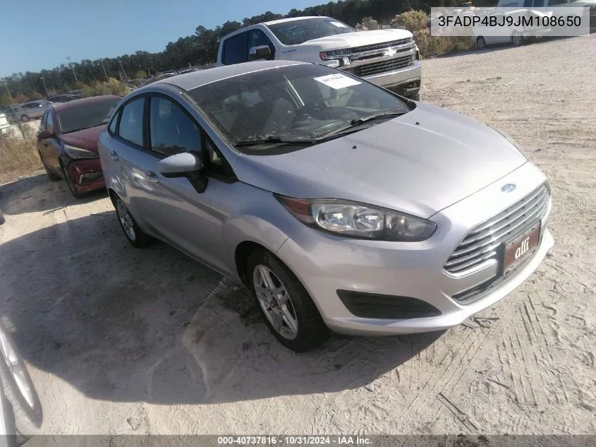 2018 Ford Fiesta Se VIN: 3FADP4BJ9JM108650 Lot: 40737816