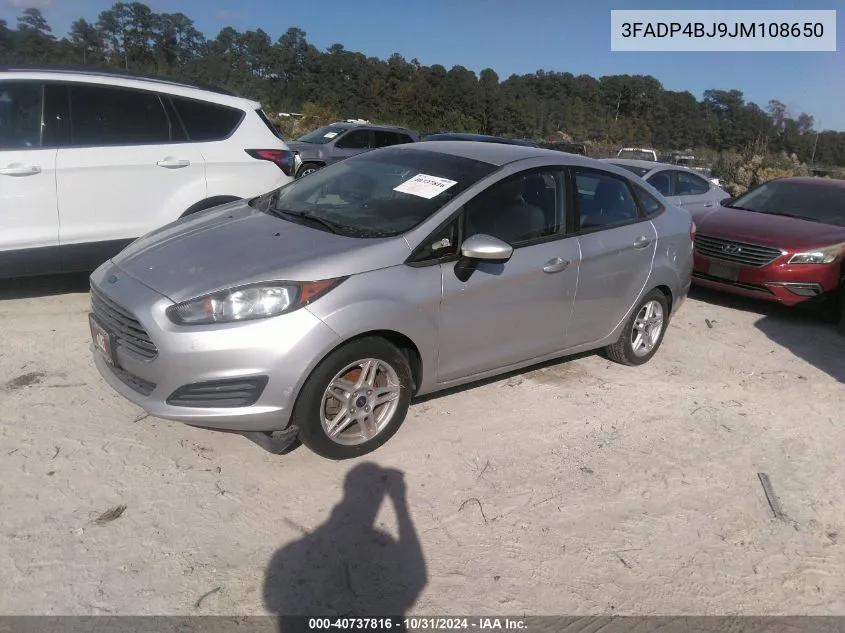 2018 Ford Fiesta Se VIN: 3FADP4BJ9JM108650 Lot: 40737816