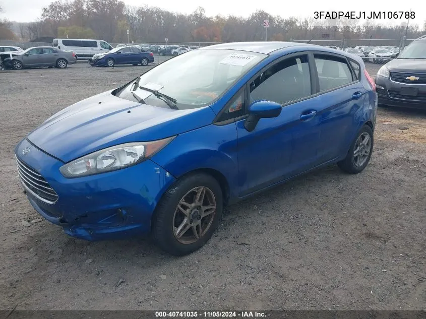 2018 Ford Fiesta Se VIN: 3FADP4EJ1JM106788 Lot: 40741035