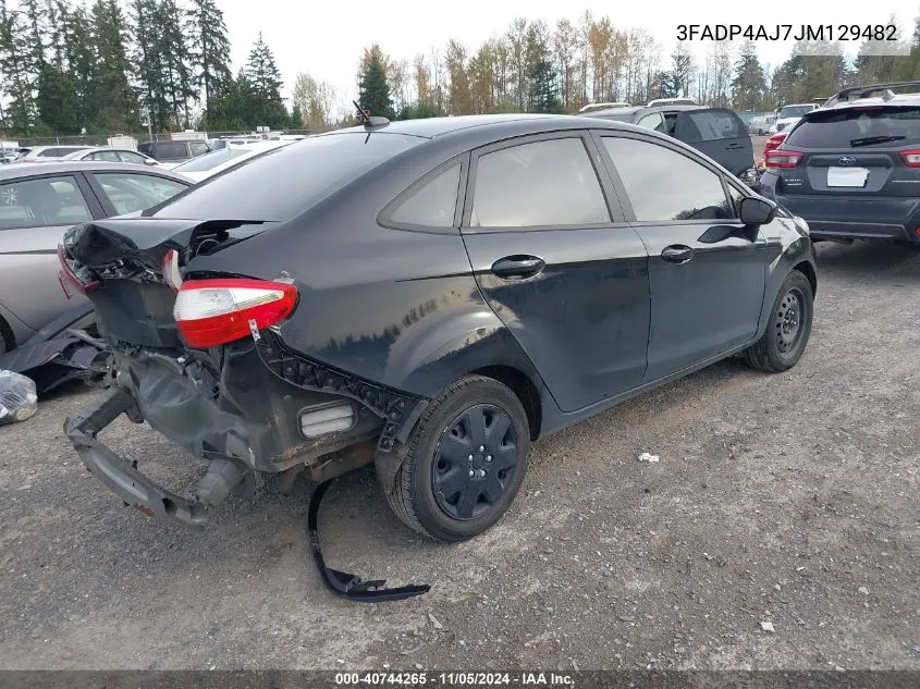 2018 Ford Fiesta S VIN: 3FADP4AJ7JM129482 Lot: 40744265