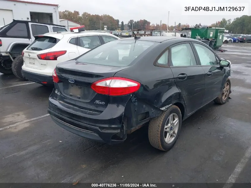 2018 Ford Fiesta Se VIN: 3FADP4BJ1JM129637 Lot: 40776236