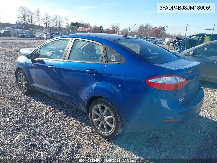 2018 Ford Fiesta Se VIN: 3FADP4BJ3JM130059 Lot: 40813451