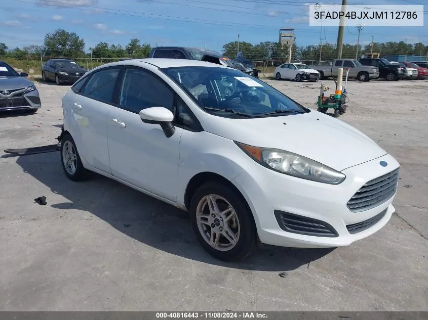 2018 Ford Fiesta Se VIN: 3FADP4BJXJM112786 Lot: 40816443