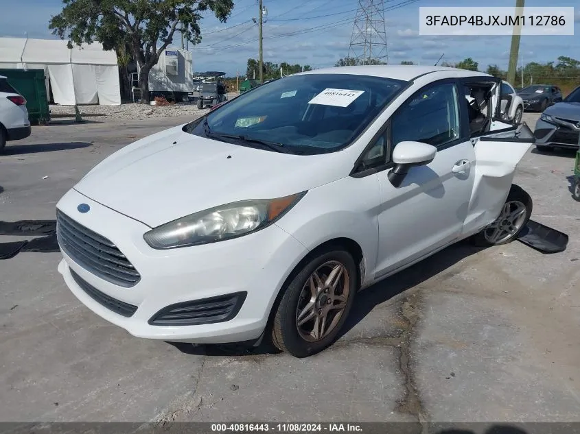 2018 Ford Fiesta Se VIN: 3FADP4BJXJM112786 Lot: 40816443