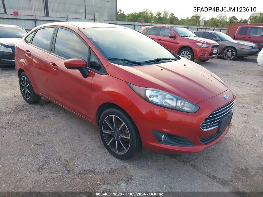 2018 Ford Fiesta Se VIN: 3FADP4BJ6JM123610 Lot: 40819820