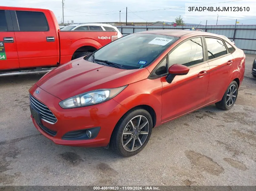 2018 Ford Fiesta Se VIN: 3FADP4BJ6JM123610 Lot: 40819820