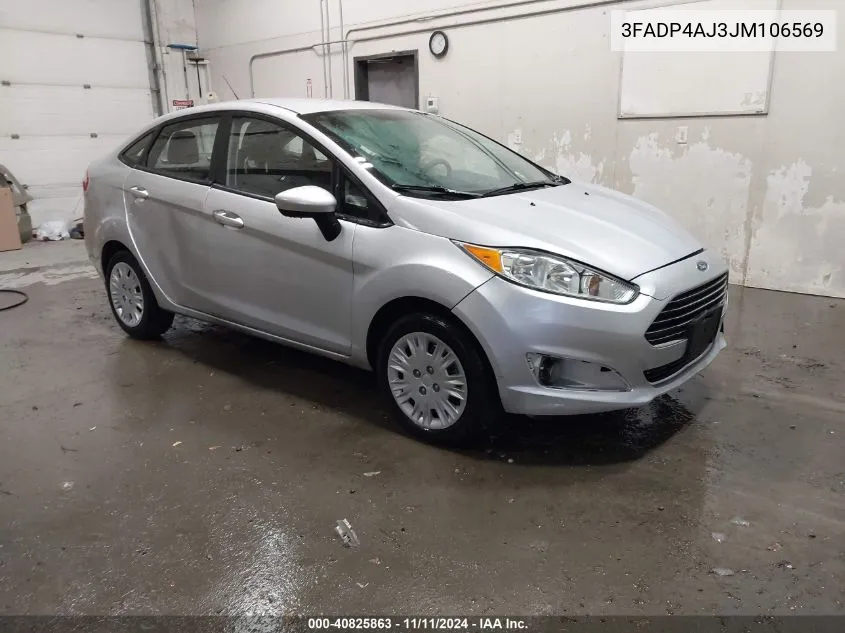 2018 Ford Fiesta S VIN: 3FADP4AJ3JM106569 Lot: 40825863