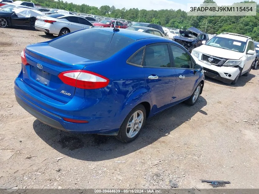 2019 Ford Fiesta Se VIN: 3FADP4BJ9KM115454 Lot: 39444639