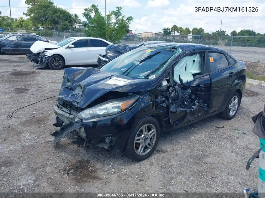 2019 Ford Fiesta Se VIN: 3FADP4BJ7KM161526 Lot: 39646788