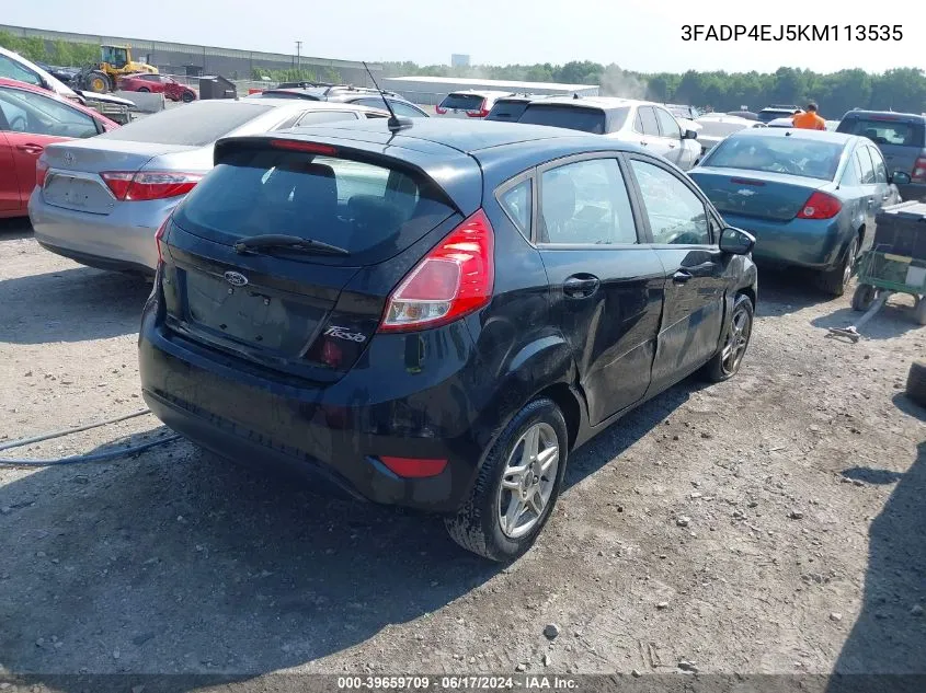 3FADP4EJ5KM113535 2019 Ford Fiesta Se