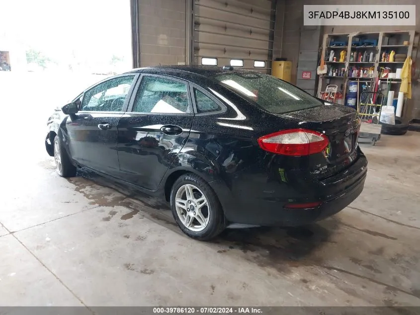 3FADP4BJ8KM135100 2019 Ford Fiesta Se