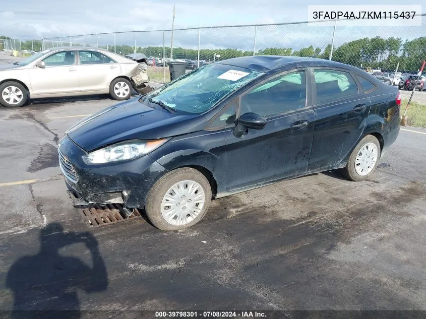 3FADP4AJ7KM115437 2019 Ford Fiesta S